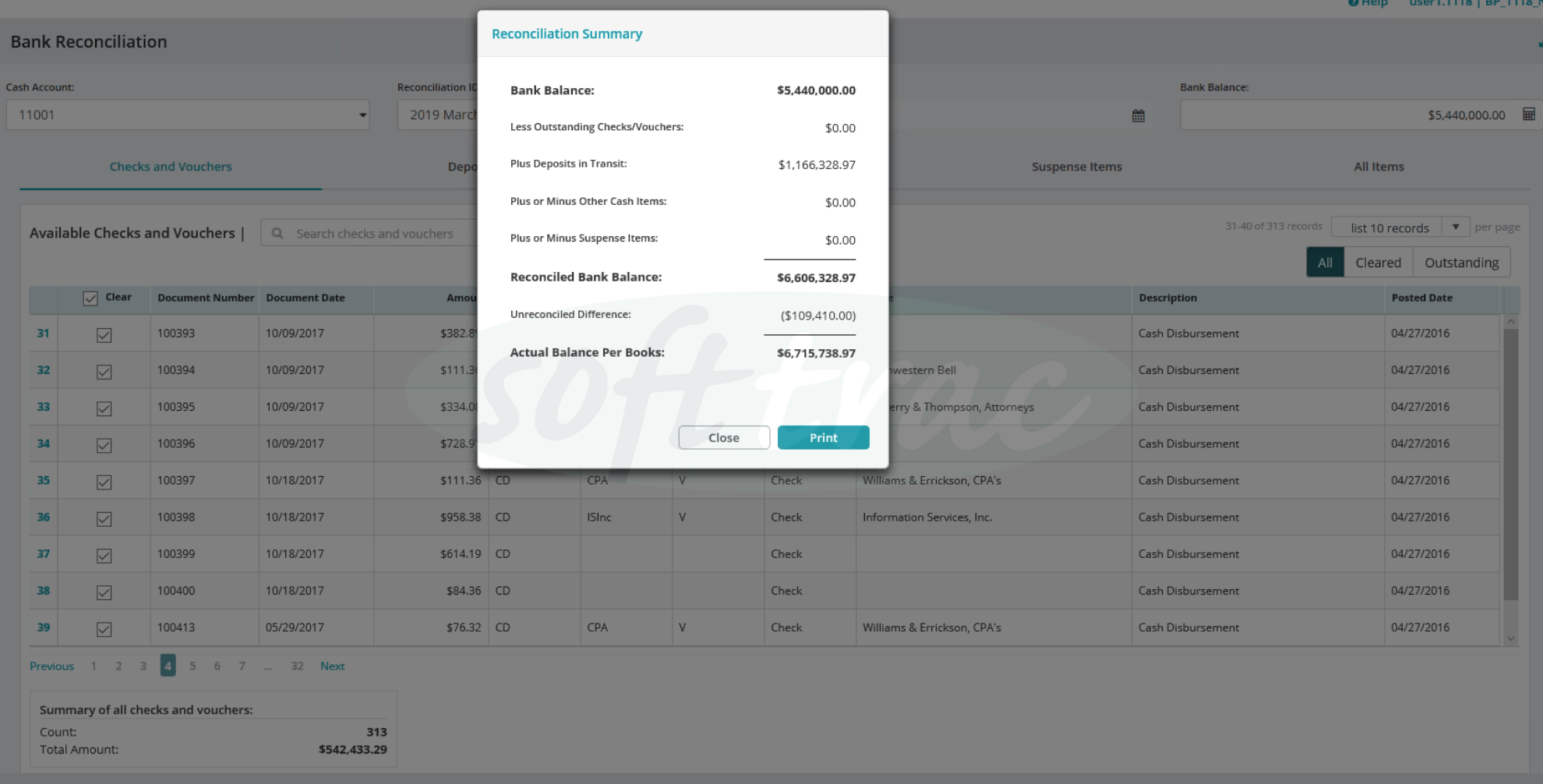 Bank Rec Modern UI WM