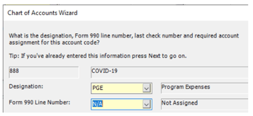 MIP Chart of Accounts Wizard